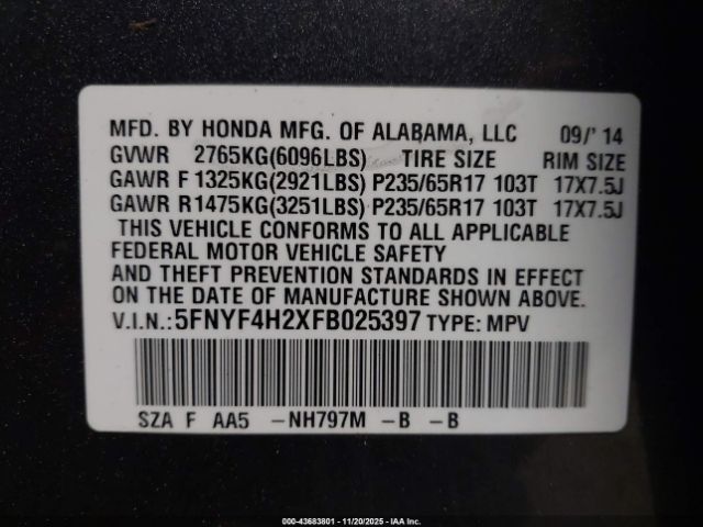 Honda Pilot Lx Image 6