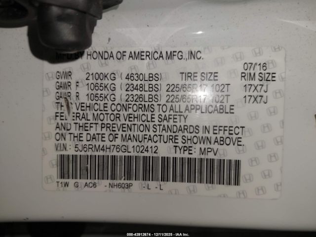 Honda CR-V Ex-l Image 11