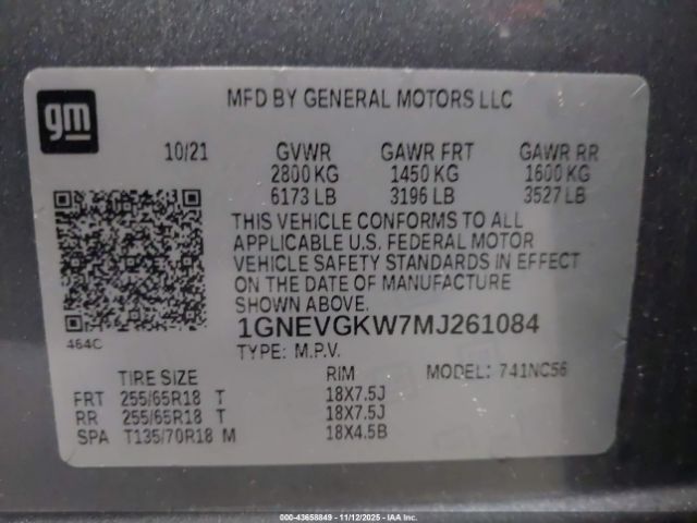 Chevrolet Traverse Awd Lt Cloth Image 13